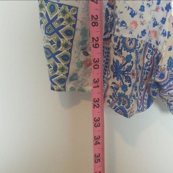 Love Tree Chambray Floral Women's Romper Size Large - Picture 6 of 7